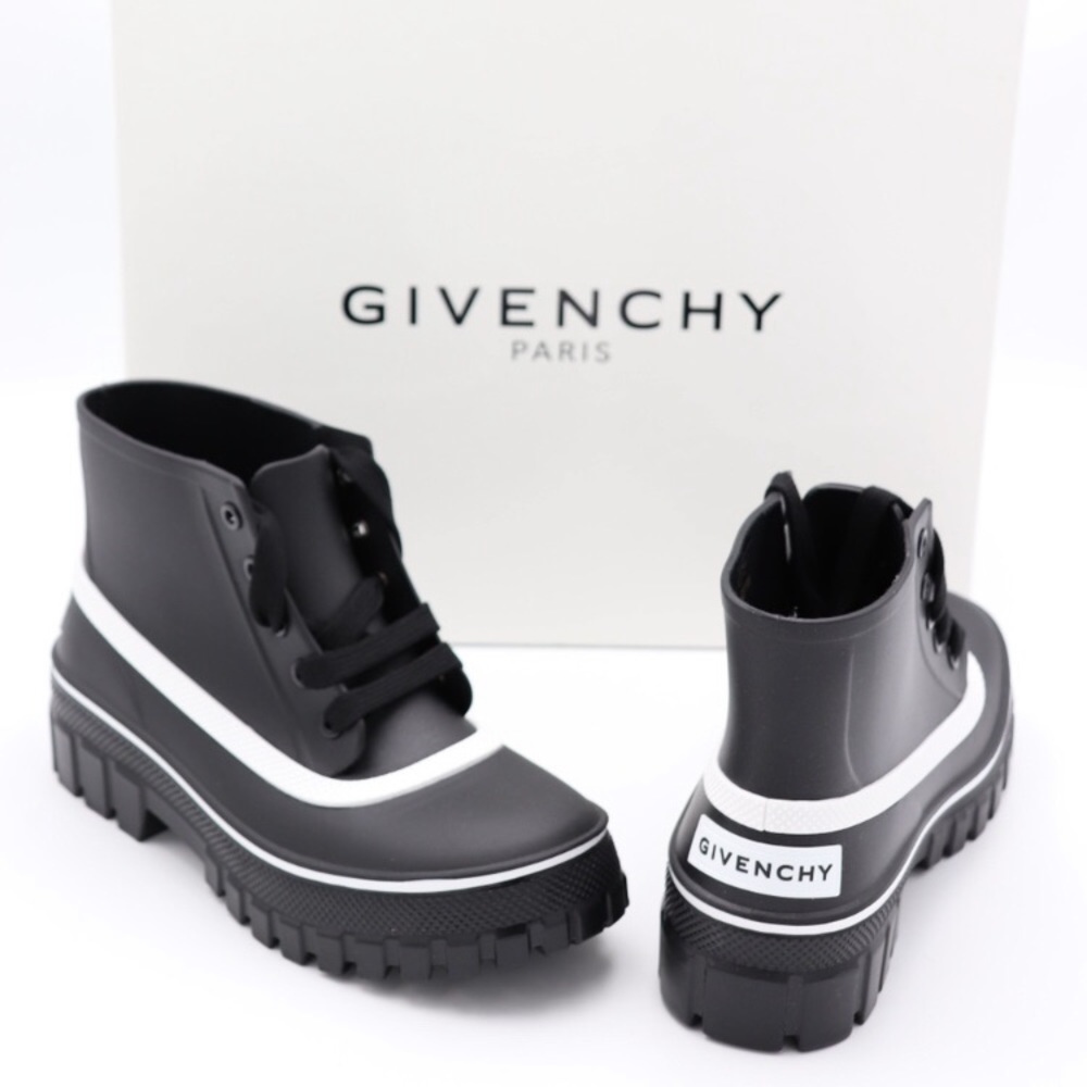 New🥾Givenchy Paris Glaston Laced Ankle Rainboots